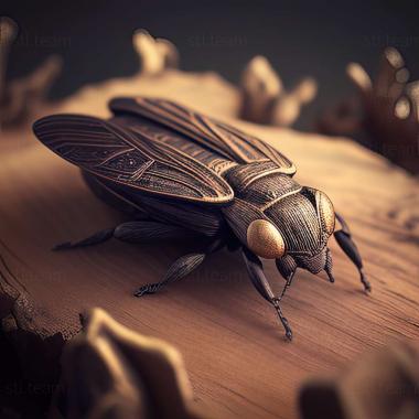 3D модель Grammoptera ruficornis (STL)